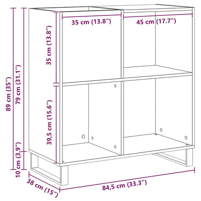 Schallplattenschrank Altholz 85 x 38 x 89 cm Holzwerkstoff