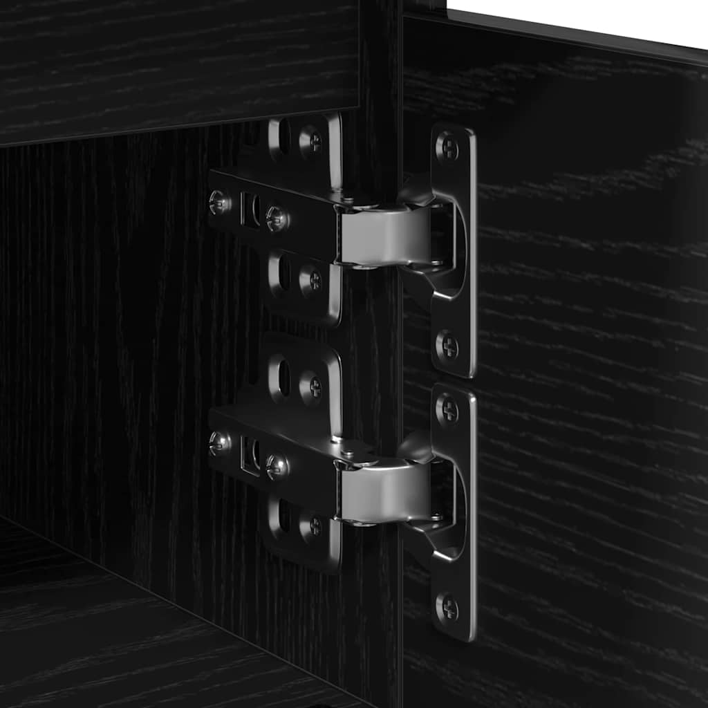 Nachttisch mit Schubladen 2 pcs Schwarze Eiche