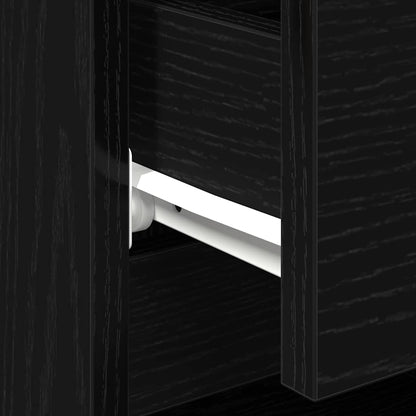 Nachttisch mit Schubladen 2 pcs Schwarze Eiche