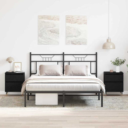 Nachttisch mit Schubladen 2 pcs Schwarze Eiche