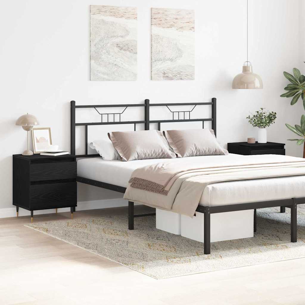 Nachttisch mit Schubladen 2 pcs Schwarze Eiche