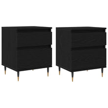 Nachttisch mit Schubladen 2 pcs Schwarze Eiche