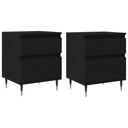 Nachttisch mit Schubladen 2 pcs Schwarze Eiche