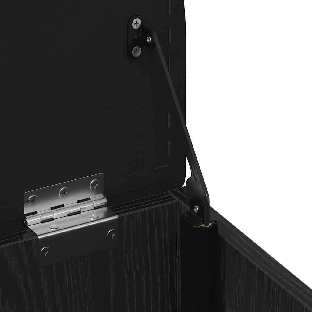 Aufbewahrungsbank mit Tür Schwarz Eichen-Optik 42 x 42 x 45 cm