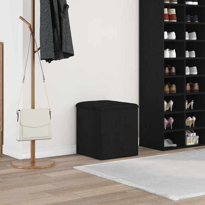 Aufbewahrungsbank mit Tür Schwarz Eichen-Optik 42 x 42 x 45 cm