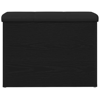 Aufbewahrungsbank mit Tür Schwarz Eichen-Optik 62 x 42 x 45 cm