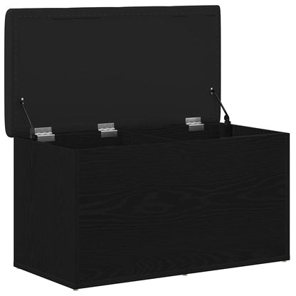 Aufbewahrungsbank mit Tür Schwarz Eichen-Optik 82 x 42 x 45 cm