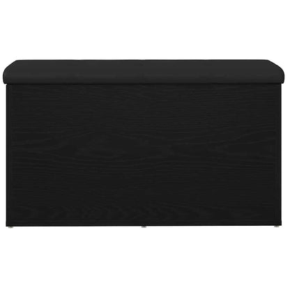 Aufbewahrungsbank mit Tür Schwarz Eichen-Optik 82 x 42 x 45 cm