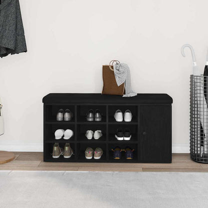 Schuhbank mit Schubladen Schwarz 100 x 30 x 48 cm Holzwerkstoff