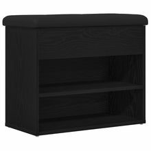Schuhbank mit Speicher Schwarz 60 x 30 x 48 cm Holzwerkstoff