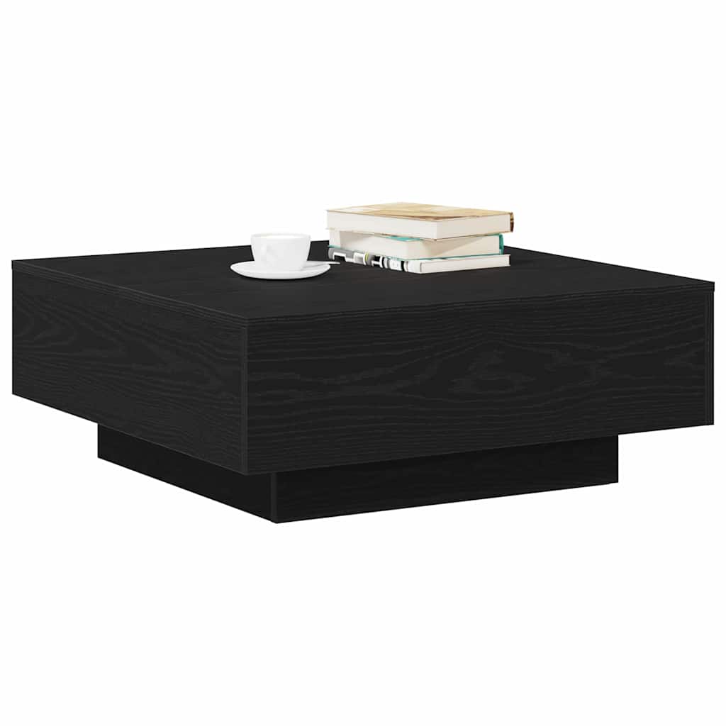 Couchtisch Schwarz Eichen-Optik 80 x 80 x 31 cm Holzwerkstoff