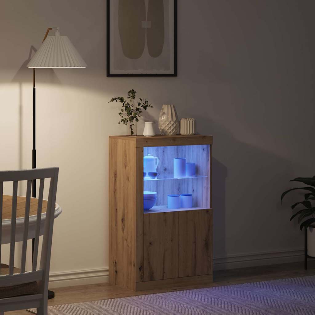 Beistellschrank Eiche handwerklich 60,5 x 37 x 100 cm