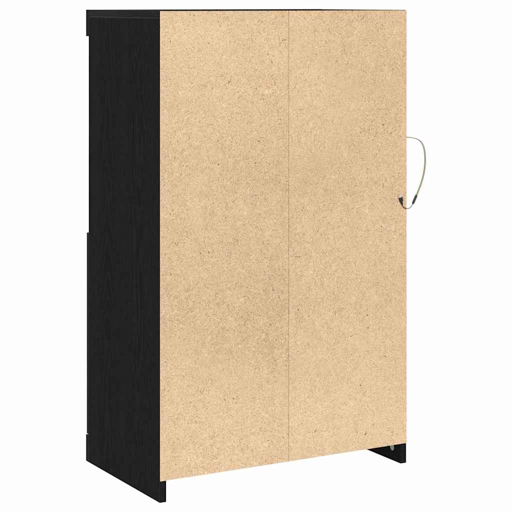 Beistellschrank Schwarze Eiche 60,5 x 37 x 100 cm Holzwerkstoff