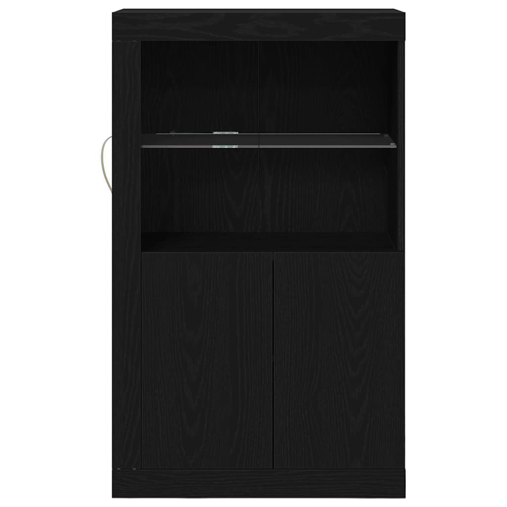 Beistellschrank Schwarze Eiche 60,5 x 37 x 100 cm Holzwerkstoff