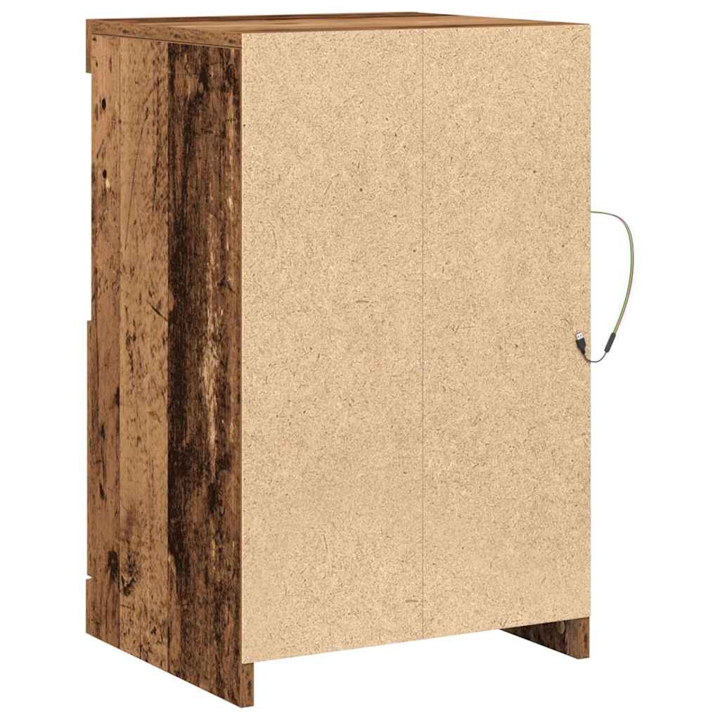 Beistellschrank 2 pcs Altholz 41 x 37 x 67 cm Holzwerkstoff
