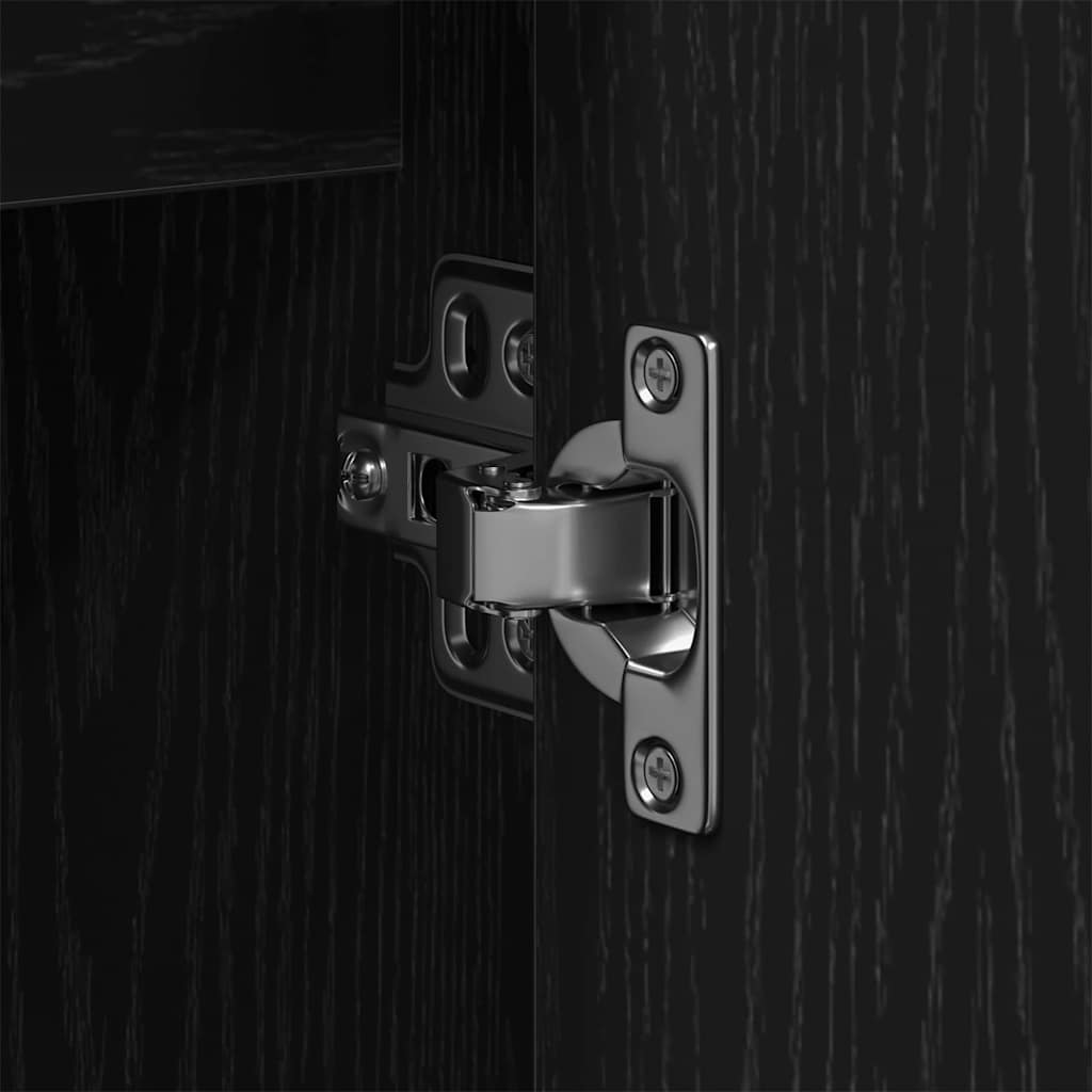 Waschbeckenunterschrank mit Tür Schwarze Eiche 60 x 30 x 60 cm