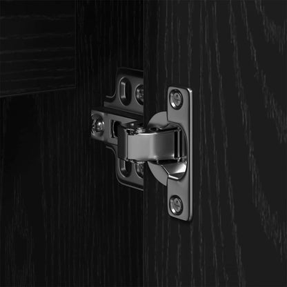 Waschbeckenunterschrank Schwarz Eichen-Optik 60 x 30 x 60 cm