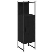 Badezimmer Schrank mit Regal Schwarze Eiche 33 x 33 x 120.5 cm