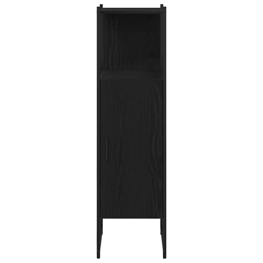 Badezimmer Schrank mit Regal Schwarze Eiche 33 x 33 x 120.5 cm