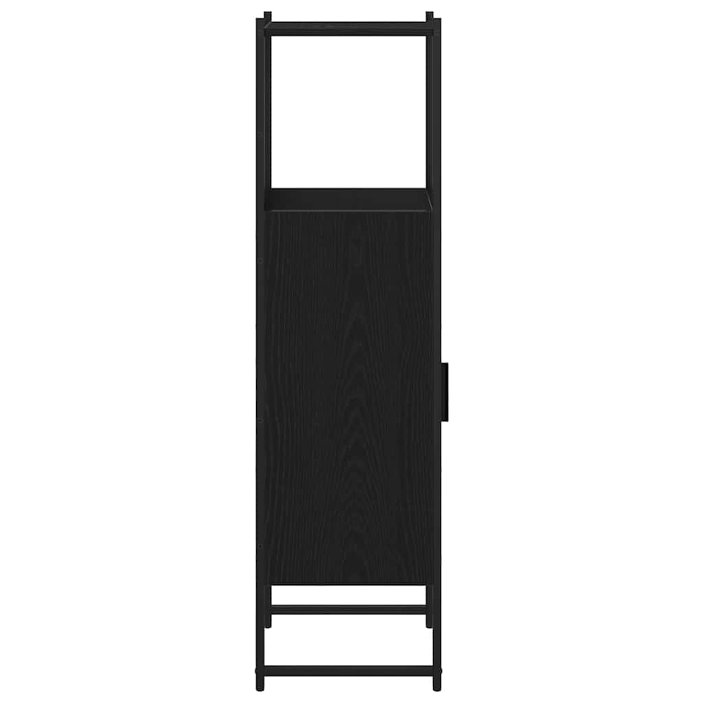 Badezimmer Schrank mit Regal Schwarze Eiche 33 x 33 x 120.5 cm