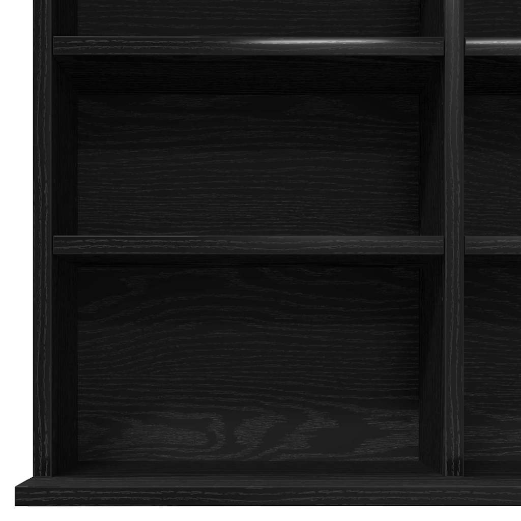 CD-Schrank mit Regal Schwarz Eichen-Optik 101 x 23 x 177,5 cm
