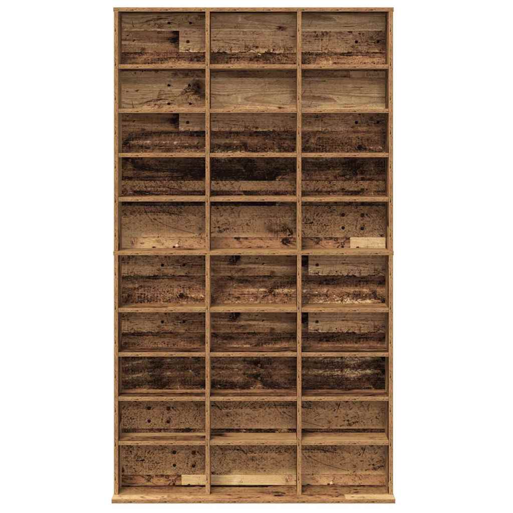 CD-Schrank mit Regal Altholz 101 x 23 x 177,5 cm Holzwerkstoff