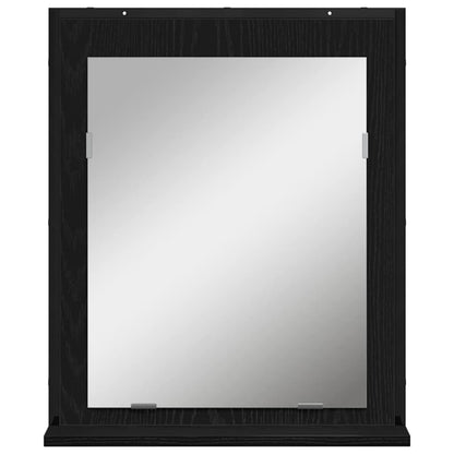 Badezimmer Spiegel Schwarz Eichen-Optik 50 x 12 x 60 cm