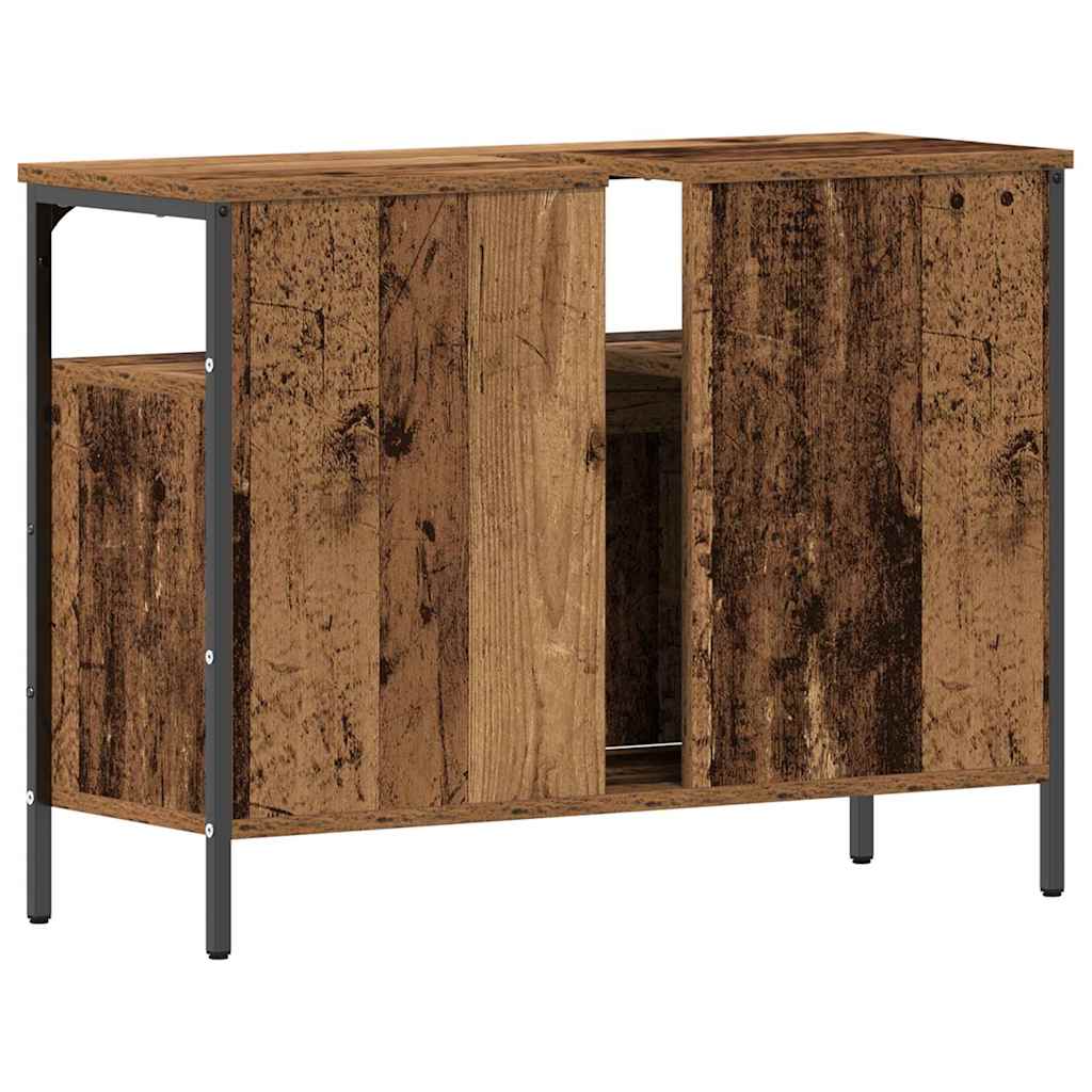 Waschbeckenunterschrank Altholz 80 x 30 x 60 cm Holzwerkstoff