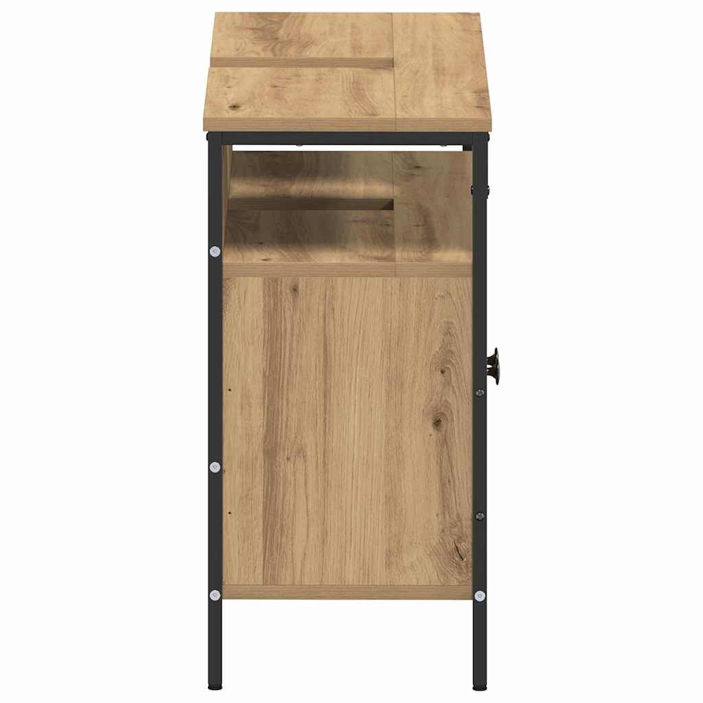 Waschbeckenunterschrank Eiche handwerklich 80 x 30 x 60 cm