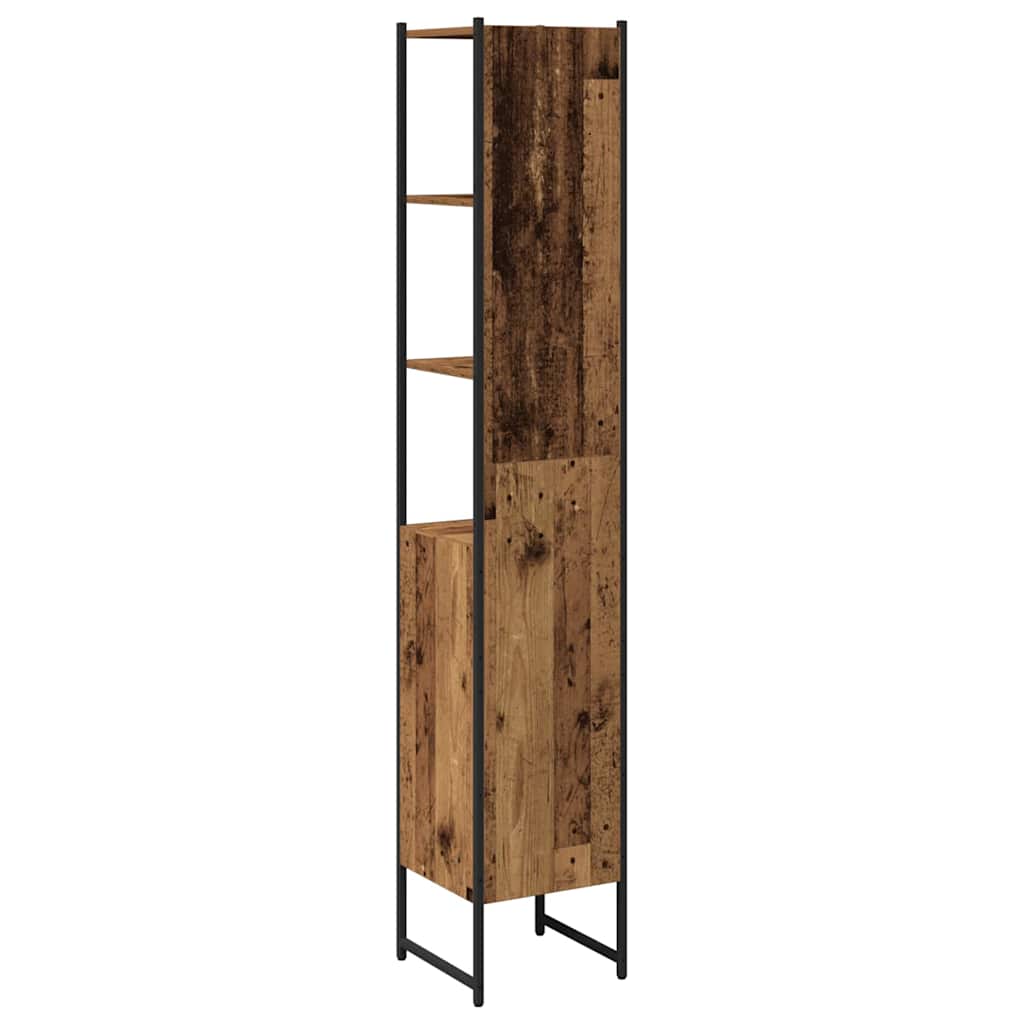 Badezimmer Schrank Altholz 33 x 33 x 185.5 cm Holzwerkstoff