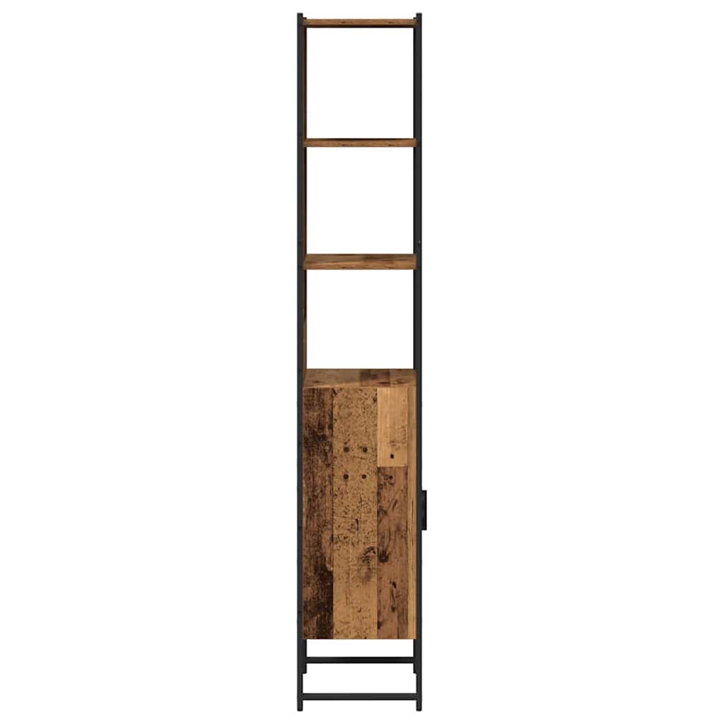 Badezimmer Schrank Altholz 33 x 33 x 185.5 cm Holzwerkstoff