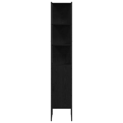 Badezimmer Schrank mit Regal Schwarze Eiche 33 x 33 x 185.5 cm