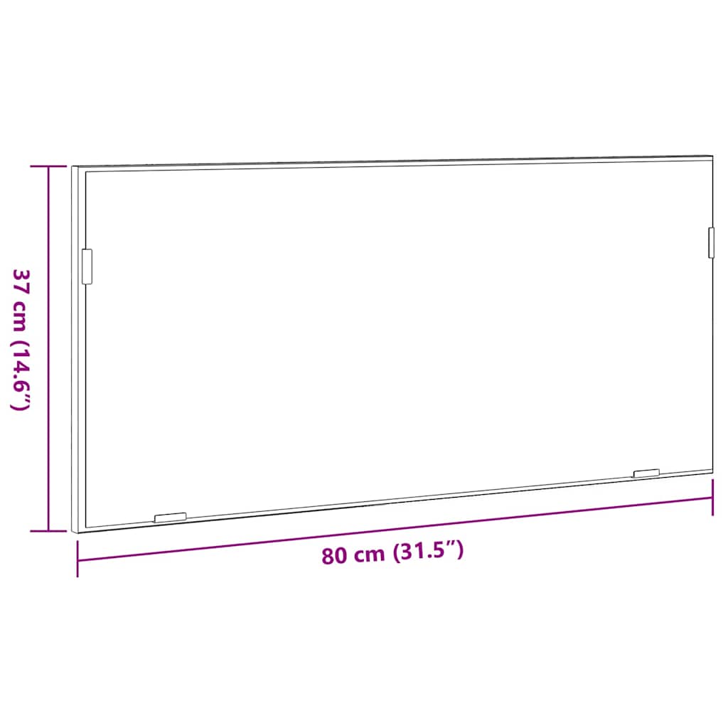Badezimmer Spiegel Braun 80 x 8,5 x 37 cm Holzwerkstoff