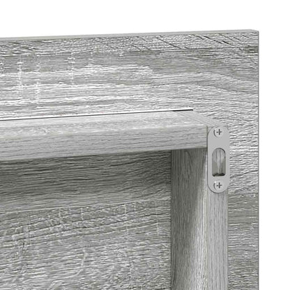 Badezimmer Spiegel mit Spiegel Hochgrau Sonoma 80 x 8,5 x 37 cm