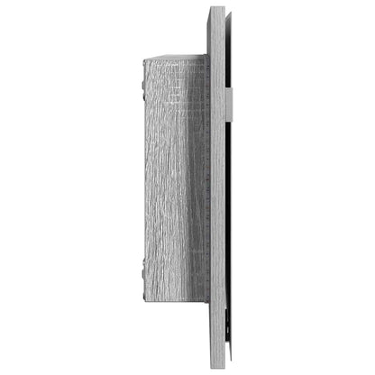 Badezimmer Spiegel mit Spiegel Hochgrau Sonoma 80 x 8,5 x 37 cm