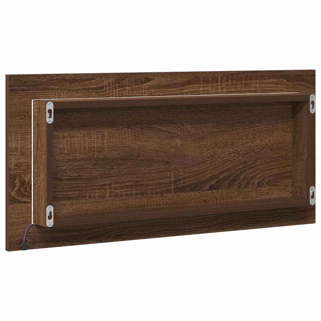 Badezimmer Spiegel Braune Eiche 80 x 8,5 x 37 cm Holzwerkstoff