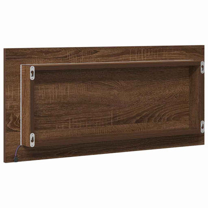 Badezimmer Spiegel Braune Eiche 80 x 8,5 x 37 cm Holzwerkstoff