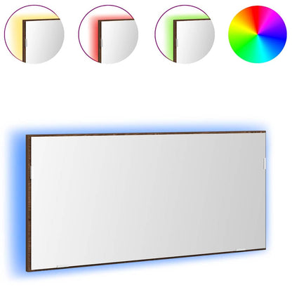 Badezimmer Spiegel Braune Eiche 80 x 8,5 x 37 cm Holzwerkstoff