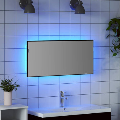 Badezimmer Spiegel Wandmontiert Schwarze Eiche 80 x 8,5 x 37 cm