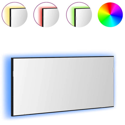 Badezimmer Spiegel Wandmontiert Schwarze Eiche 80 x 8,5 x 37 cm