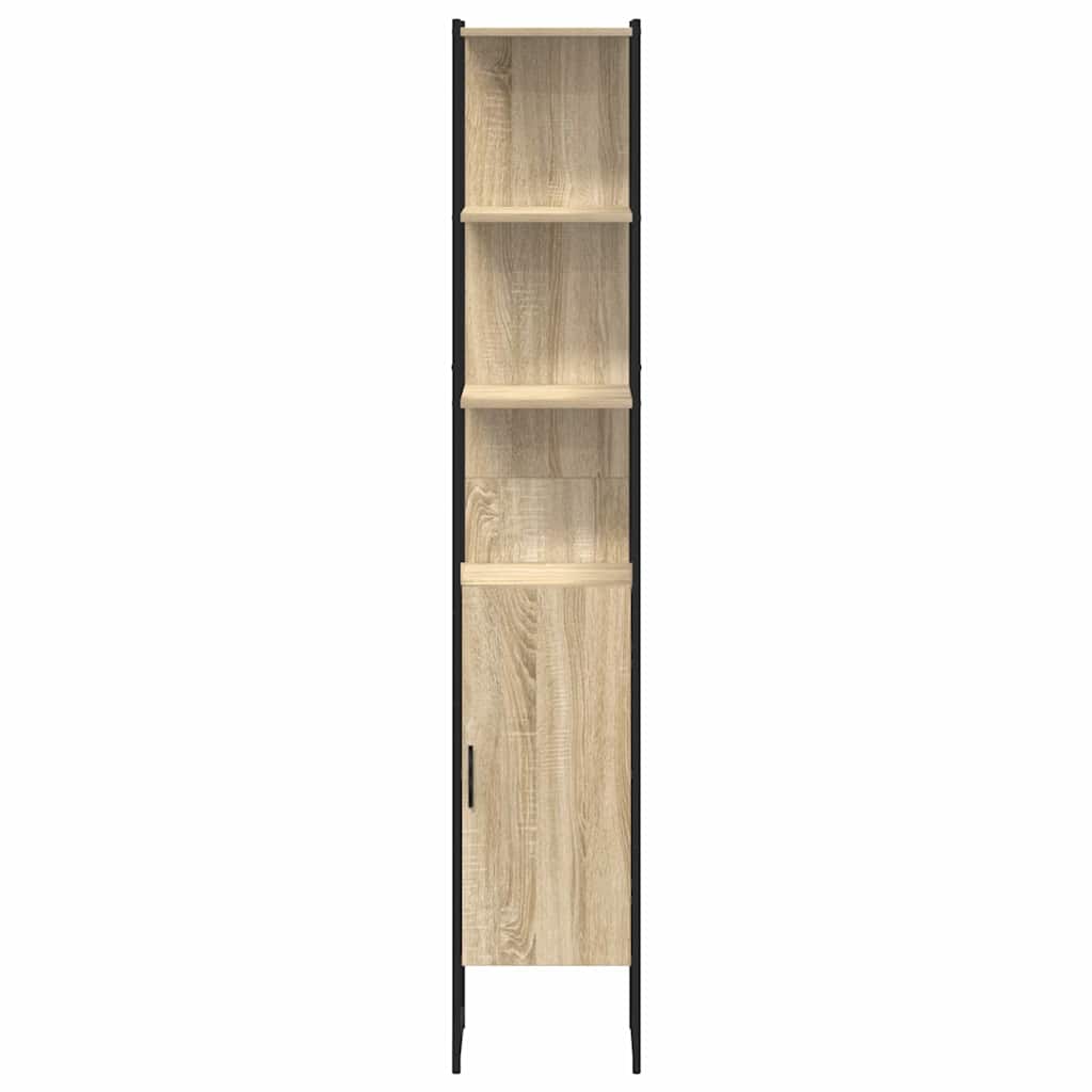 Badezimmer Schrank Beige 33 x 33 x 185.5 cm Holzwerkstoff