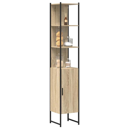 Badezimmer Schrank Beige 33 x 33 x 185.5 cm Holzwerkstoff