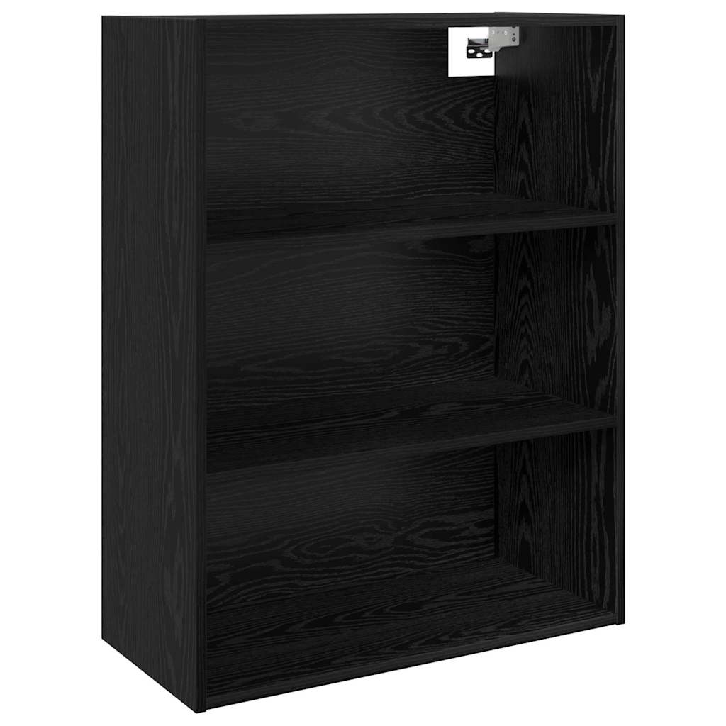Sideboard Wandmontiert 2 pcs Schwarz Eichen-Optik Holzwerkstoff