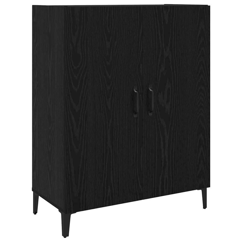 Sideboard Wandmontiert 2 pcs Schwarz Eichen-Optik Holzwerkstoff