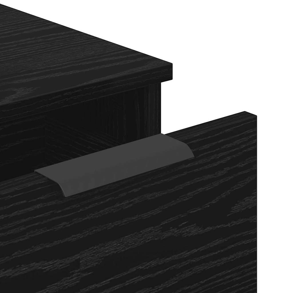 Sideboard 3 pcs Schwarz Eichen-Optik 60 x 30 x 70 cm