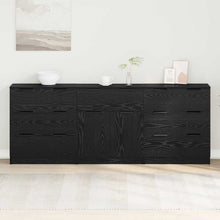 Sideboard 3 pcs Schwarz Eichen-Optik 60 x 30 x 70 cm