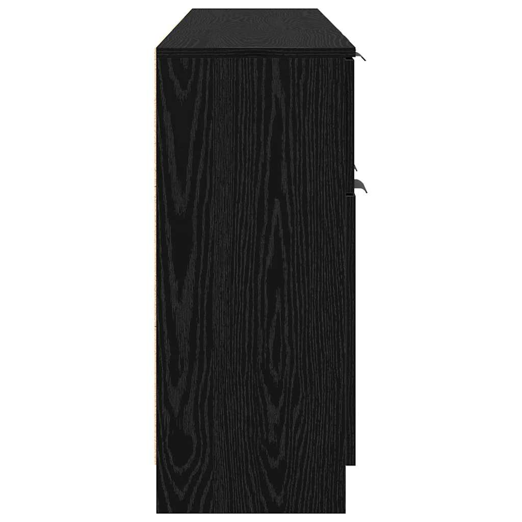 Sideboard 3 pcs Schwarz Eichen-Optik 60 x 30 x 70 cm