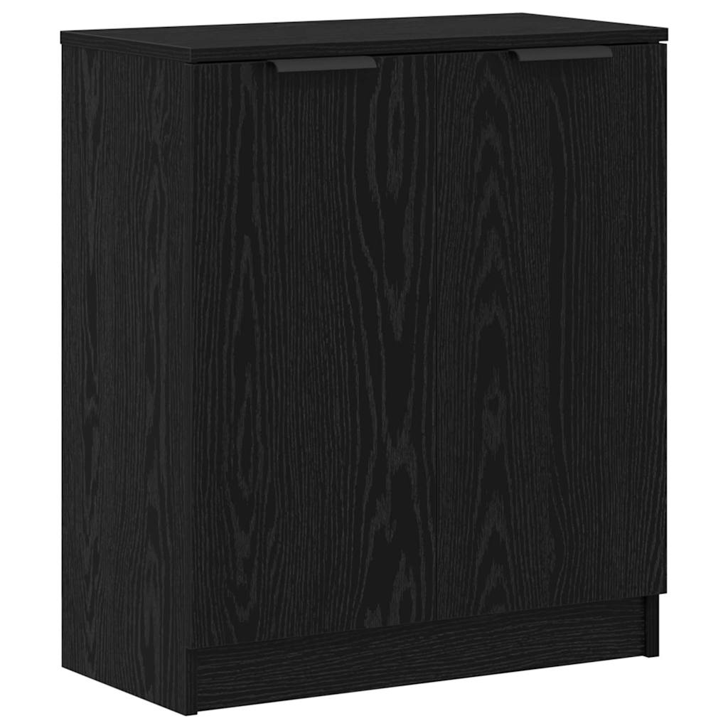 Sideboard 3 pcs Schwarz Eichen-Optik 121 x 30 x 70 cm