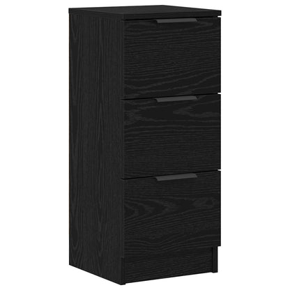 Sideboard 3 pcs Schwarz Eichen-Optik 121 x 30 x 70 cm