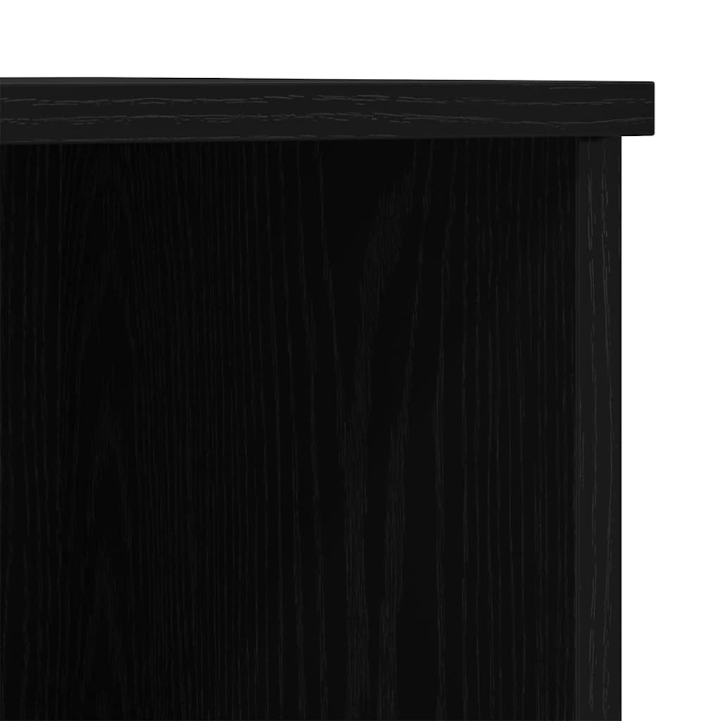 Highboard Schwarz Eichen-Optik 132 x 35,5 x 103,5 cm